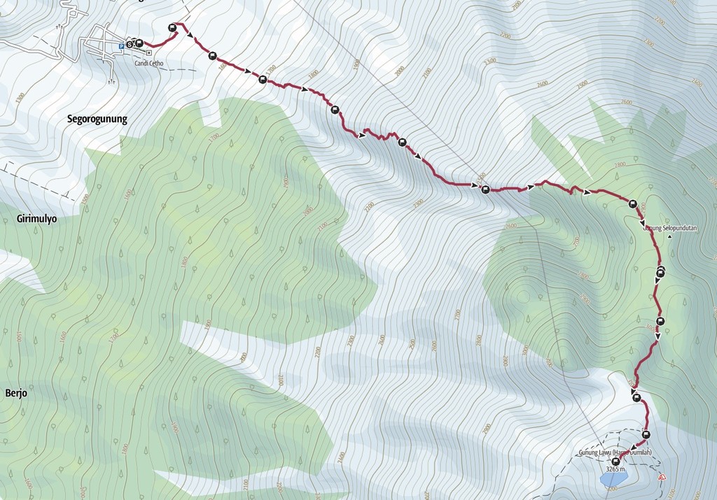 peta pendakian gunung lawu jalur candi cetho 1024x715 - Gunung Lawu Jalur Candi Cetho di Kala Hujan